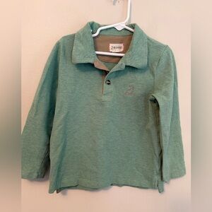 Me & Henry Green Long Sleeve Polo Shirt